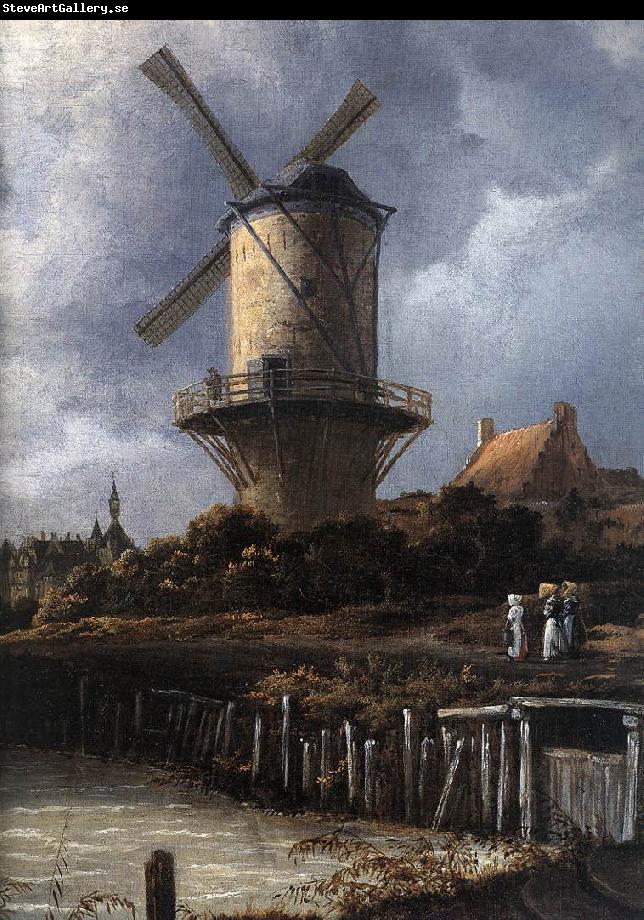 RUISDAEL, Jacob Isaackszon van The Windmill at Wijk bij Duurstede (detail) af